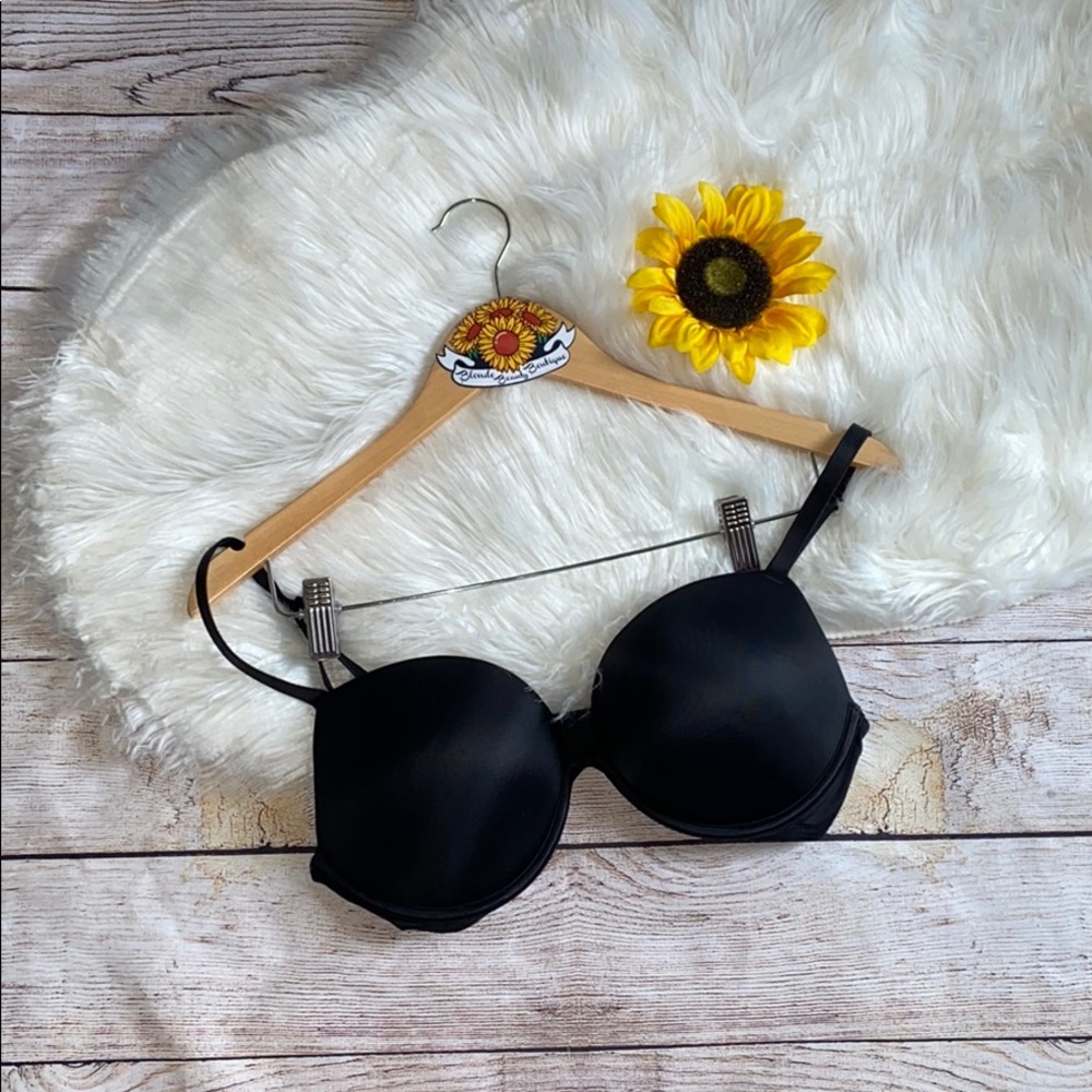 PINK black push up bra